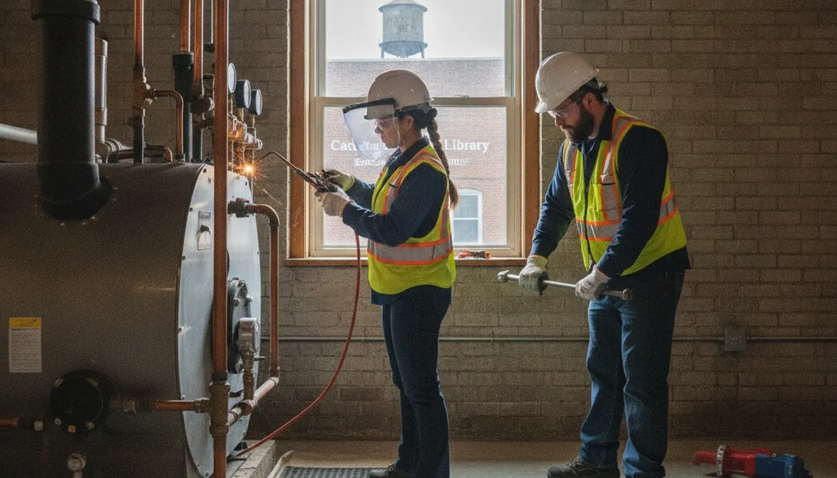 Professional plumber repairing a pipe in Hoboken, NJ for reliable plumbing service